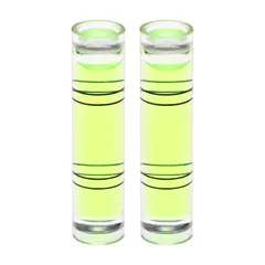 uxcell 円筒形バブルレベル 9.5x40mm ミニブルズアイ水準器 カメラ三脚 望遠鏡 ワークショップ ターンテーブル 写真フレームの水平出し用 2個 緑