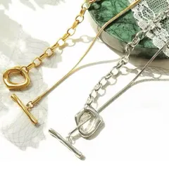 新品 匿名配送 3way Y字 ラリエット マンテル ロングネックレス シルバー ゴールド 2色展開