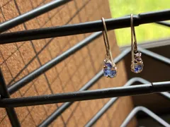 宝石質☆サファイア原石ピアス(再販)