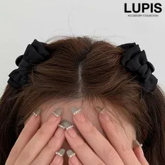 ヘアアクセサリー ヘアクリップ ミニクリップ 小さめ リボン サテン 上品 シンプル ガーリー 前髪アレンジ サイドヘア バレエコア ルピス LUPIS v2628