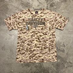 00s ハーレーダビッドソン 迷彩 Tシャツ