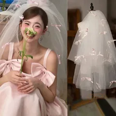 ウェディング ベール レディース ウエディングベール 結婚式 ベール ２層 ショートベール かわいい シンプル ヘアアクセサリー 上品 シンプルデザインの２層ベール ドレスのシルエットバッチリ映えるtousha01