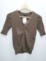 ◇ ⊇　Φ apart by lowrys コットン 七分袖 ニット サイズM ブラウン レディース P  【1409250049002】