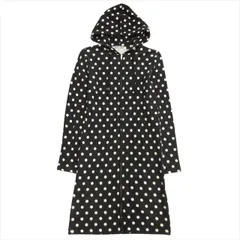 12aw コムコム コムデギャルソン COMME des GARCONS ドット ロング パーカー ジップアップ スウェット カットソー XS 黒 ブラック レディースのサムネイル