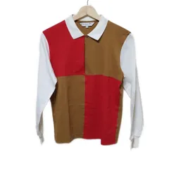 ChristianDiorSports(クリスチャンディオールスポーツ) 長袖ポロシャツ サイズM レディース美品  - レッド×ブラウン×アイボリー