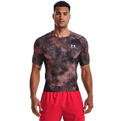 アンダーアーマー(UNDER ARMOUR) コンプレッションウェア ヒートギアアーマー プリント 半袖 メンズ 1373819-810 ボルトレッド/ブラック/ホワイト Mサイズ