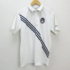 y■アディダスゴルフ/ADIDAS GOLF鹿の子 半袖ポロシャツ/ウェア■白【メンズL】MENS/30【中古】