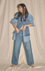 Ungrid 50%OFFビジューデザインルーズデニム112352413101