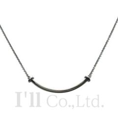 Tiffany&Co.　ティファニー　Tスマイル　ネックレス　スモール　60011677　750WG　ブランドジュエリー　アクセサリー　ペンダント　Tモチーフ　Tコレクション　Au750　ホワイトゴールド　K18WG　18金【74580】