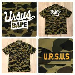 URSUS BAPE 半袖シャツ Mサイズ a bathing ape 1st camo green エイプ ベイプ アベイシングエイプ 迷彩