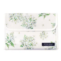 COLORFUL CANDY STYLE 新品   マルチケース 母子手帳ケース ジャバラタイプ ジャスミン ホワイト プロヴァンス マルチケース 母子手帳ケース カバー ブランド ジャバラ おしゃれ シンプル 2人分 二人用 2人用 大きめ お薬手帳ケース