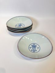 【新品】まるぶん　見込春秋　楕円浅鉢揃　5個セット　取り皿　皿　お皿　中鉢　食器　食器セット　波佐見焼　洸琳窯　来客用
