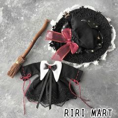 オビツ11　魔女風お洋服　帽子+ワンピース+ほうき　ねんどろいどどーる　魔法使い