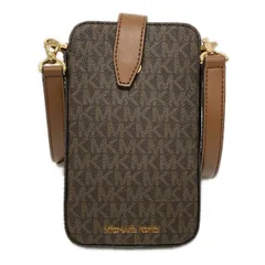 MICHAEL KORS(マイケルコース) ショルダーバッグ - ダークブラウン×ブラウン スマホポシェット レザー