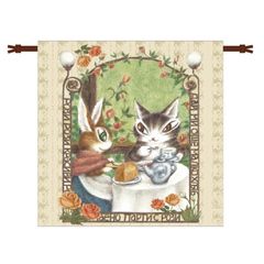 【新品】 アート巾着　バラのお茶会 941990 わちふぃーるど 猫のダヤン 巾着袋 小 巾着ポーチ 巾着バッグ ギフト袋 レディース