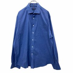 TOMMY HILFIGER 長袖 シャツ XLサイズ トミーヒルフィガー 胸ポケット ブルー 古着卸 アメリカ仕入 t2407-3786