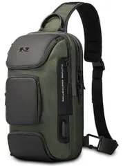 グリーン1 YESLAU ボディバッグ ショルダーバッグ ボディーバッグ 大容量 防水 肩掛けバッグ 斜めがけバッグ ワンショルダーバッグ メンズ 斜めがけ 人気 iPad収納 通勤 旅行