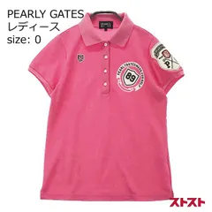 PEARLY GATES パーリーゲイツ 半袖ポロシャツ ワッペン ピンク系 0 [240001980528]#
