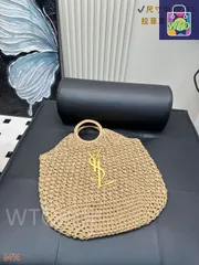 SAINT LAURENT ラフィア ショッピングトート ? 42×35cm [本日特価|新品未使用品]