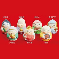 縁起物　癒やし　七福神　 セット ♡七福神neko♡ 縁起物 七福神 猫 置物 開店祝い インテリア