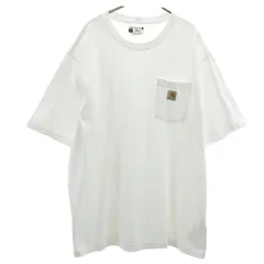 Carhartt カーハート K87 半袖 ルーズフィット Tシャツ XL ホワイト ポケT 無地 メンズ 古着
