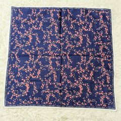 未使用品　Private Label　プライベートレーベル　大判　ハンカチ　花柄　総柄　日用品　プレゼント　レディース　小物　ピンク　ネイビー
