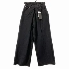 【中古美品】 KASTANE カスタネ デニムタックワイドパンツ ブラック ジーンズ 【171-250505-nm-02-fuz】