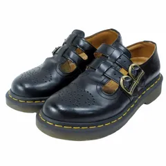 美品✨ レア ドクターマーチン メリージェーン フラワー レザー 黒 UK4 Dr.Martens ドクターマーチン メリージェーン フラワー柄