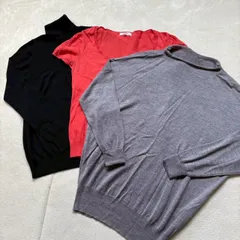 【3点まとめ売り】NATURAL BEAUTY BASIC ナチュラルビューティーベーシック レディースMサイズ 長袖 半袖 ニット セーター ハイネック タートル Uネック シンプル カジュアル