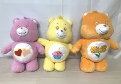 △A008-76 Care Bears ケアベア 羊毛フェルト風 BIGぬいぐるみ / 超BIG ぬいぐるみ 6 タグ付き 3体 セット