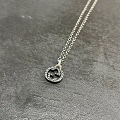 GUCCI ネックレス アラベスク インターロッキング GG 燻加工 シルバー925 グッチ 80099A2