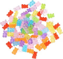 ルボナリエ（lebnelie） クマ ハンドメイド デコパーツ レジンチャーム ネイル グミベア ネイルチャーム 9色 90組(9色 90組)