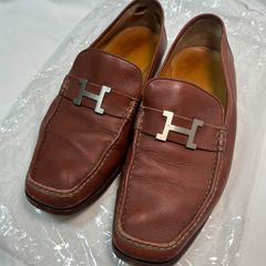 HERMES エルメス Hロゴ ローファー パンプス マロン シャテーニュ HERMES エルメス Hロゴ ローファー パンプス マロン シャテーニュ