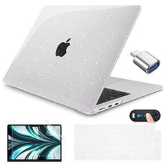 Air13.6インチ-Clear Glitter CISSOOK MacBook Air 13.6 M2 2022 ケース 新型 キラキラ クリア 透明 カバー A2681 M2 チップ 対応 13.6インチ macbook air a2681 m2 カバー