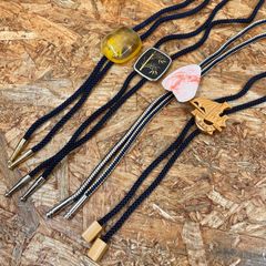 昭和レトロ ループタイ 4本セット 当時物 ネクタイ アンティーク ヴィンテージ ビンテージ vintage ユーズド USED 古着