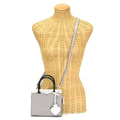 ケイトスペード kate spade スペンサー ミニ サッチェル PVC / レザー PXRUB220 ハンドバッグ 手提げかばん 2WAYバッグ 肩掛け グレー / アイボリー / ブラック 正規品 中古 mbn04007