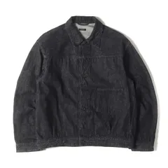 【美品】COMOLI コモリ ジャケット サイズ:2 / 21SS シンチバック付き デニム トラッカー ジャケット (T01-01003) / ブラック 黒 / アウター ブルゾン 上着 / 日本製【メンズ】【中古】