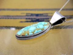最終 デルバートバンデバー ペンダントトップ ブルージェムターコイズ ナバホ族 最終 デルバートバンデバー ペンダントトップ ブルージェム