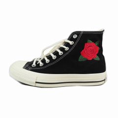 コンバース CONVERSE オールスター ALL STAR ローズエンブロイダリー ROSEEMBROIDERY HI ハイカット スニーカー シューズ 25.5 黒 ブラック 1SE001/9 メンズ