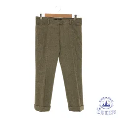 ☆美品☆ noue-rue ヌール パンツ カジュアル クロップドパンツ ミックス素材 レディース ブラウン 2 901-15142 送料無料 古着