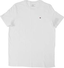 (トミー ヒルフィガー) TOMMY HILFIGER Tシャツ・カットソー メンズ 無地 半袖 クルーネック Vネック 丸首 刺繍 ワンポイント ロゴ 海外 ブランド オーバーサイズ ビッグシルエット (09T3139) M:ホワイト [並行輸入品]