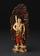 銅製不動明王像 旭峰作高さ約34.5㎝