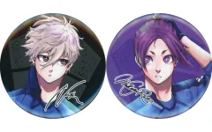 【中古】バッジ・ピンズ [単品] 凪誠士郎＆御影玲王 缶バッジ 「コミックス ブルーロック 第27巻 凪・玲王サイン入り公式応援セット付き特装版」 同梱特典