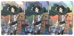 ■リヴァイ UA23BT/AOT-1-008[U★] 進撃の巨人 3枚セット ユニオンアリーナ 中古品(080)
