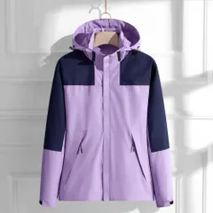 ☆ パープル ☆ XLサイズ ☆ ジャケット フード付き 長袖 レディース pmyjacket31 ジャケット フード付き 長袖 ウインドブレーカー コート マウンテンパーカー 作業服 登山ウェア レディース メンズ 無地 防風 防寒