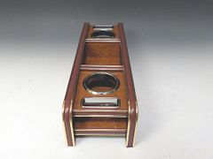 MA37S ソリオ(22/12～)　フロントセンターカップホルダー　ウッド　茶ｘゴールド