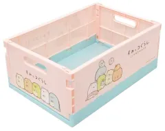 【中古】雑貨 集合(ピンク×ブルー) 折りたたみコンテナ(M) 「すみっコぐらし」