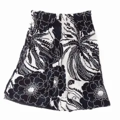 マックスマーラ SPORTMAX CODE 花柄 フレア スカート プリーツ ひざ丈 コットン ジャガード ボトムス 42 M 白黒 レディース 【中古】