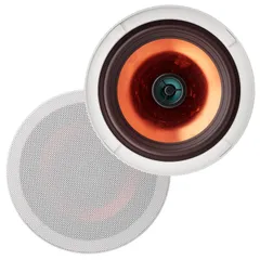 新品 ホワイト 2ウェイ/ラウンド型/1本 天井埋め込み型スピーカー 天井スピーカー 6.5インチ Bluetooth 300W