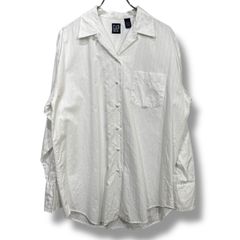 90's OLD GAP Open Collar Shirt 90s 90年代 オールドギャップ oldgap オープンカラーシャツ 白シャツ デカタグ